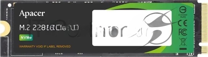 Накопитель SSD Apacer AS2280P4U, 256Gb, M.2 2280, PCIe 3.0 x4, NVMe, R/W 3500/1200
