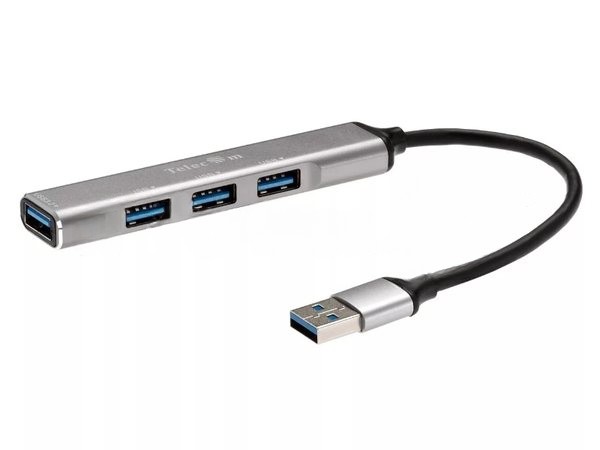 Переходник USB 3.0 -->USB3.0+3 USB2.0, Aluminum Shell, 0.2м Telecom TA308U