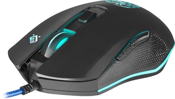 Мышь проводная Defender Sleipnir GM-927 черный, 12800 dpi, USB, кнопки - 6