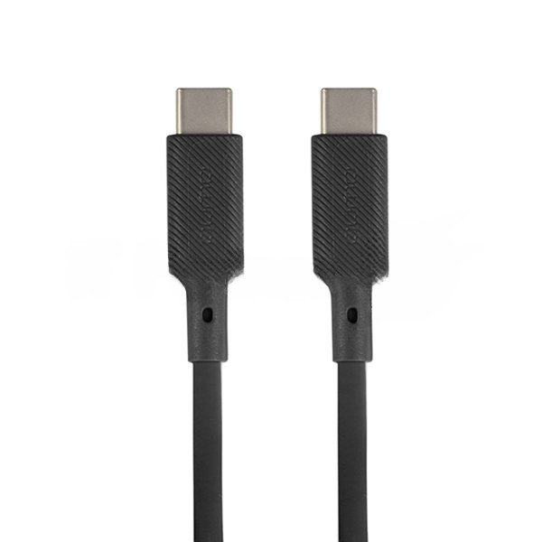 Кабель QUMO 32964 Type-C на Type-C, силиконовый, 1м, 3A, 60W, PD черный
