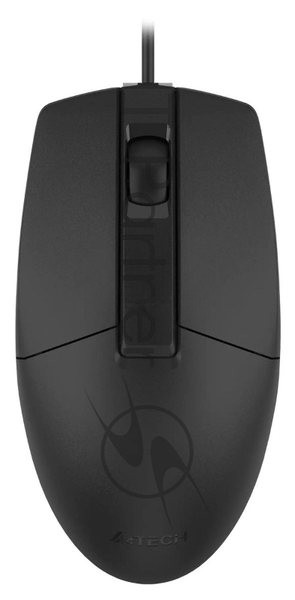 Мышь проводная A4Tech OP-330S черный, 1200 dpi, USB Type-A, кнопки - 3