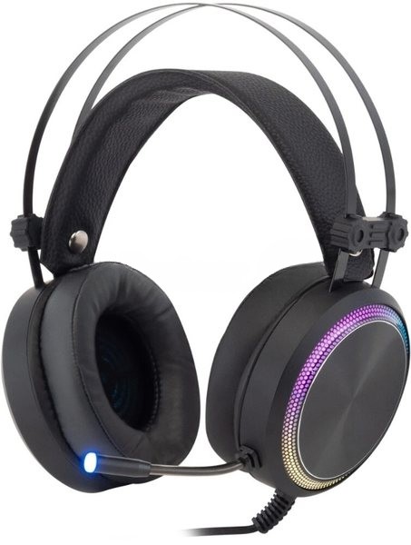 Гарнитура Oklick HS-L810G чёрный, проводная, USB, подсветка