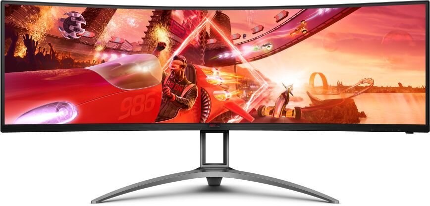Монитор 48.8" AOC AG493UCX2 VA 5120x1440, 165 Гц, 1 мс, 32:9, 400 кд/м2, 3xHDMI, 1xDP, 1xUSB-C, изогнутый, черный