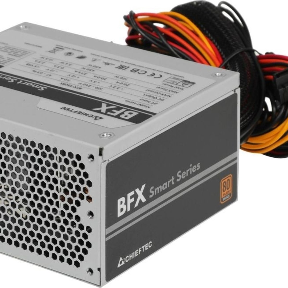 Блок питания Chieftec Smart BFX-450BS, 450Вт, 80 PLUS Bronze, 90мм, серебро