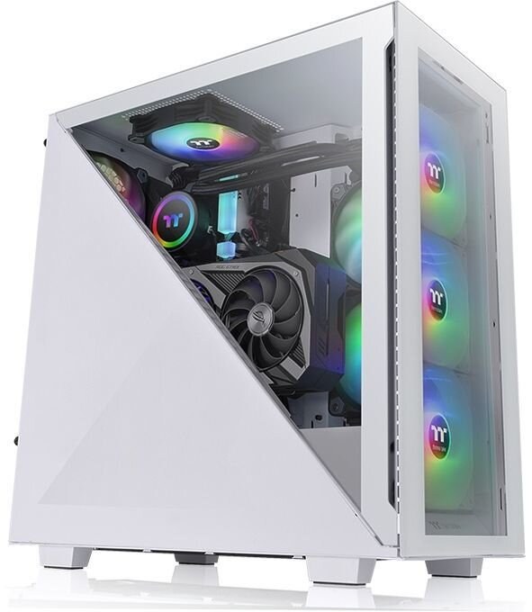 Компьютерный корпус Thermaltake Divider 300 TG Air Snow CA-1S2-00M6WN-02 Snow/Win/SPCC/Tempered Glass*1/Mesh Front Panel/120мм Standard Fan*2 (528610)