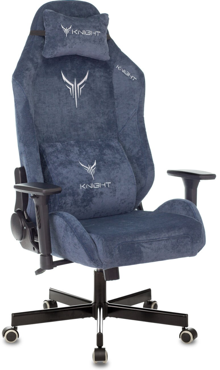 Кресло Knight N1 Fabric синий, ткань, 120 кг, механизм качания