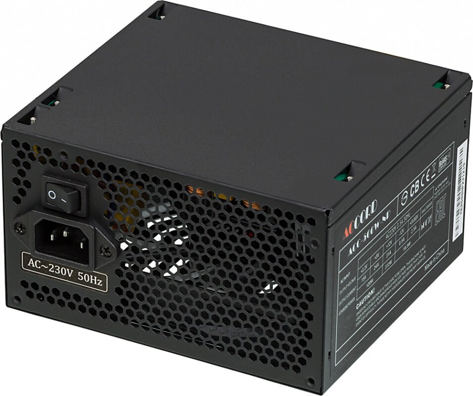 Блок питания Accord ACC-600W-NP, 600Вт, 120мм, черный