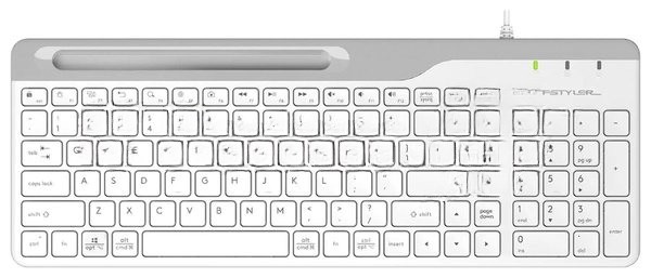 Клавиатура проводная A4Tech Fstyler FK25, USB, белый/серый