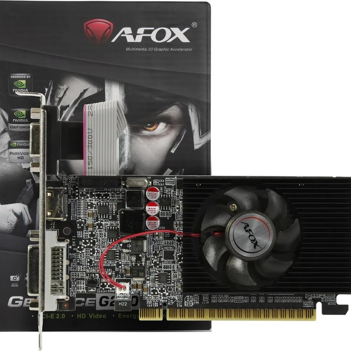 Видеокарта AFOX GeForce GT 210, 512 MB DDR3, 64 bit, HDMI, DVI-I, VGA, GPU 520 MHz