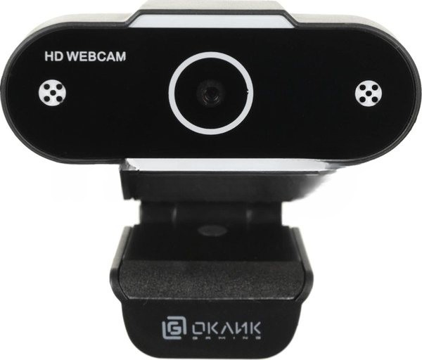 Веб-камера OKLICK OK-C012HD 1280x720, 30 кадр/с, USB Type-A, микрофон, универсальное крепление
