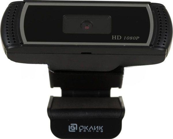 Веб-камера OKLICK OK-C013FH 1920x1080, 30 кадр/с, USB Type-A, микрофон (шумоподавление), универсальное крепление