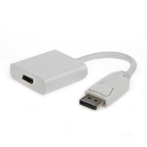 Переходник DisplayPort ->; HDMI Cablexpert A-DPM-HDMIF-002-W 20M/19F, белый, пакет (078733)