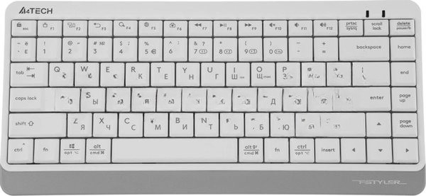 Клавиатура беспроводная A4Tech Fstyler FBK11 USB, Bluetooth/Радиоканал, белый/серый