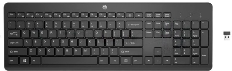 Клавиатура HP 230 беспроводная, радиоканал, чёрный
