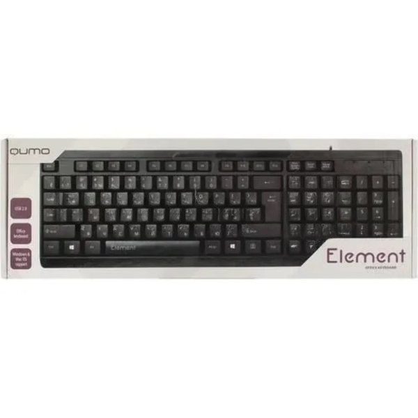 Клавиатура Qumo Office Element K65 проводная, USB Type-A, чёрный