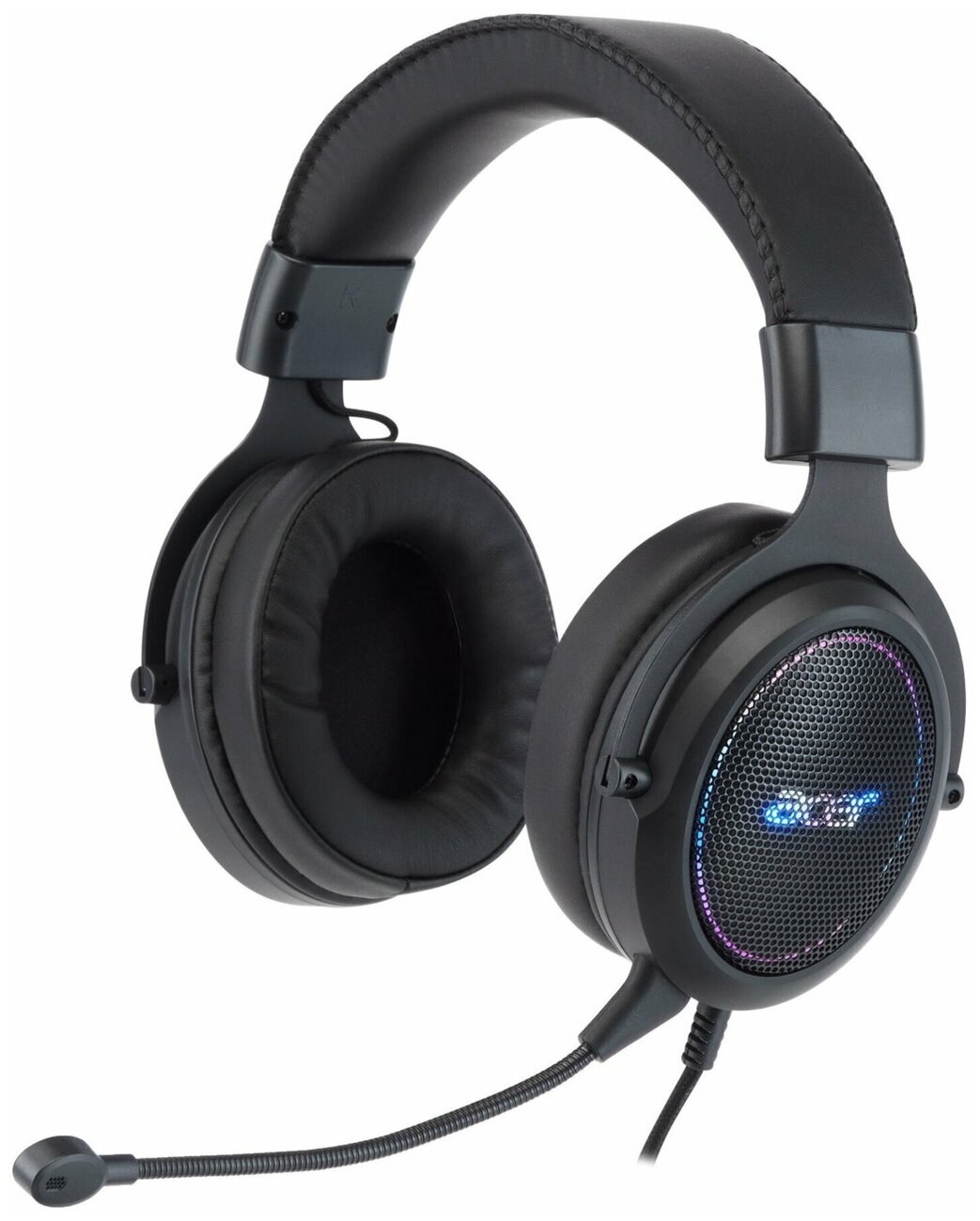 Гарнитура Acer AHW120 чёрный, проводная, USB, подсветка