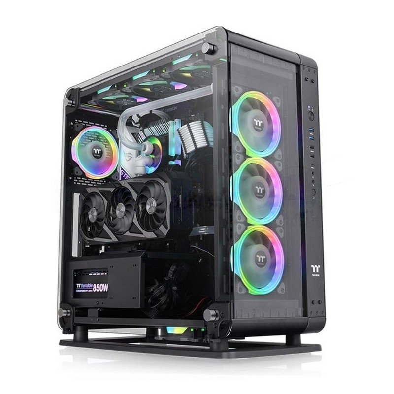 Компьютерный корпус Thermaltake Core P6 TG черный без БП ATX 18x120мм 12x140мм 2xUSB2.0 2xUSB3.0 audio bott PSU