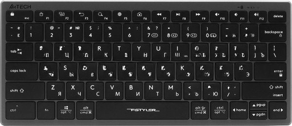 Клавиатура A4Tech Fstyler FBX51C беспроводная, Bluetooth, радиоканал, серый