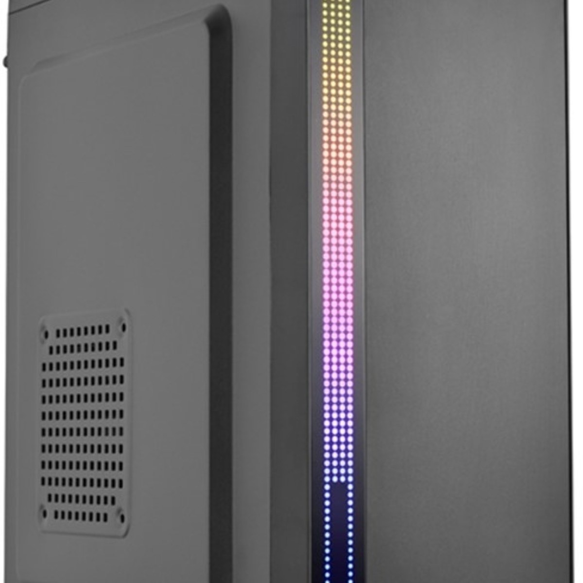 Компьютерный корпус ATX Filum S17 черный, без БП, RGB strip, USB 3.0