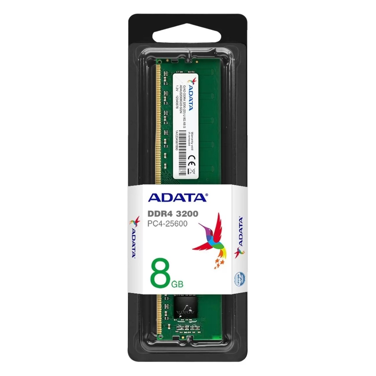 Оперативная память ADATA Premier, DDR4, 8GB (1x8GB), 3200MHz, CL22, DIMM