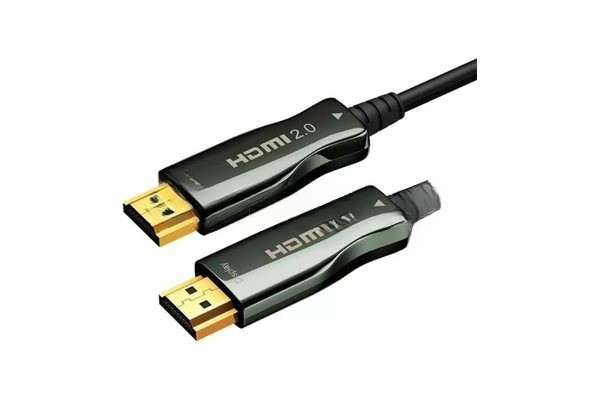 Кабель HDMI Wize AOC-HM-HM-15M оптический, 15 м, 4K/60HZ 4:4:4, v.2.0, ARC, 19M/19M, HDCP 2.2, Ethernet, черный, коробка