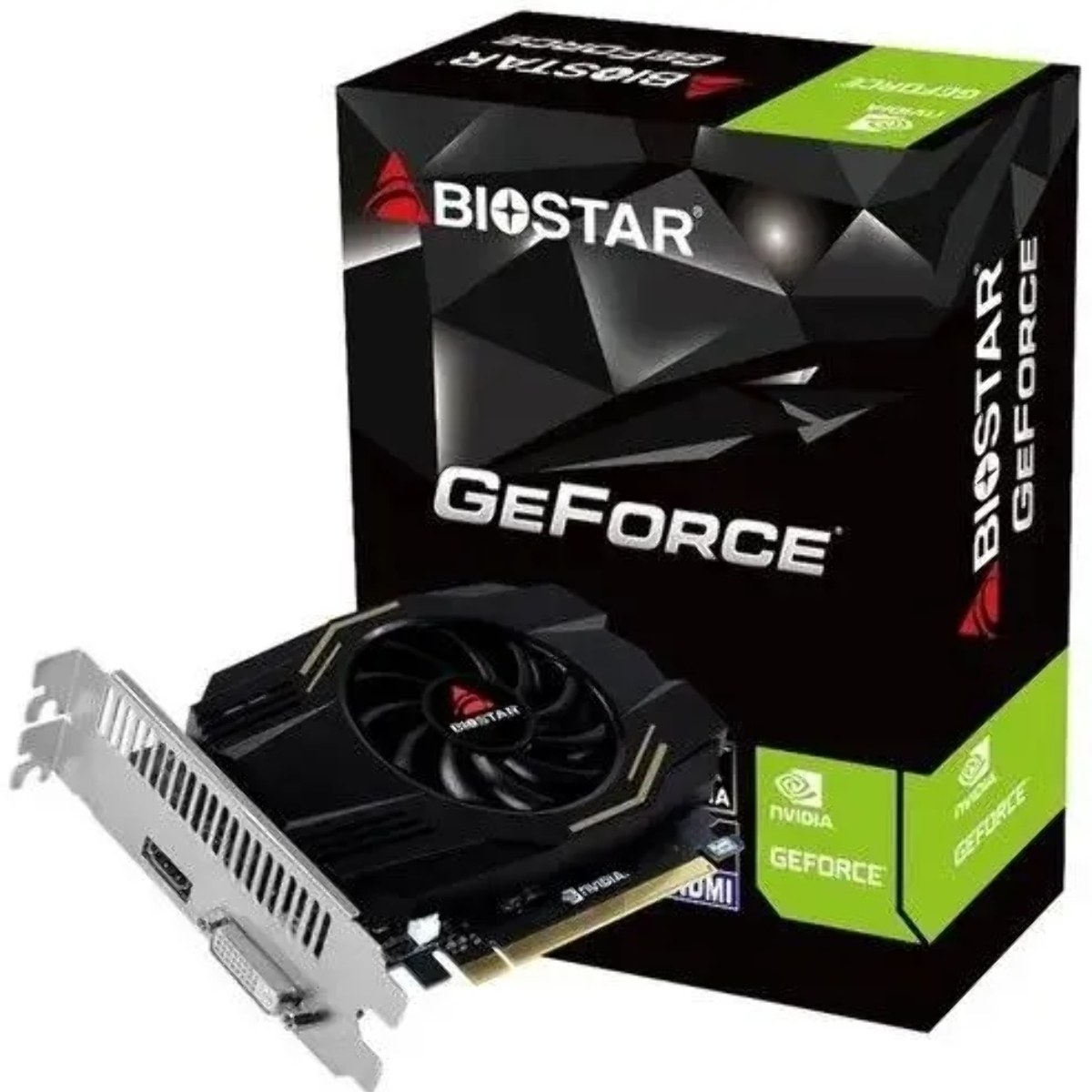 Видеокарта Biostar GeForce GT 1030, 4 GB GDDR4, 64 bit, HDMI, DVI-D, GPU 1152 MHz