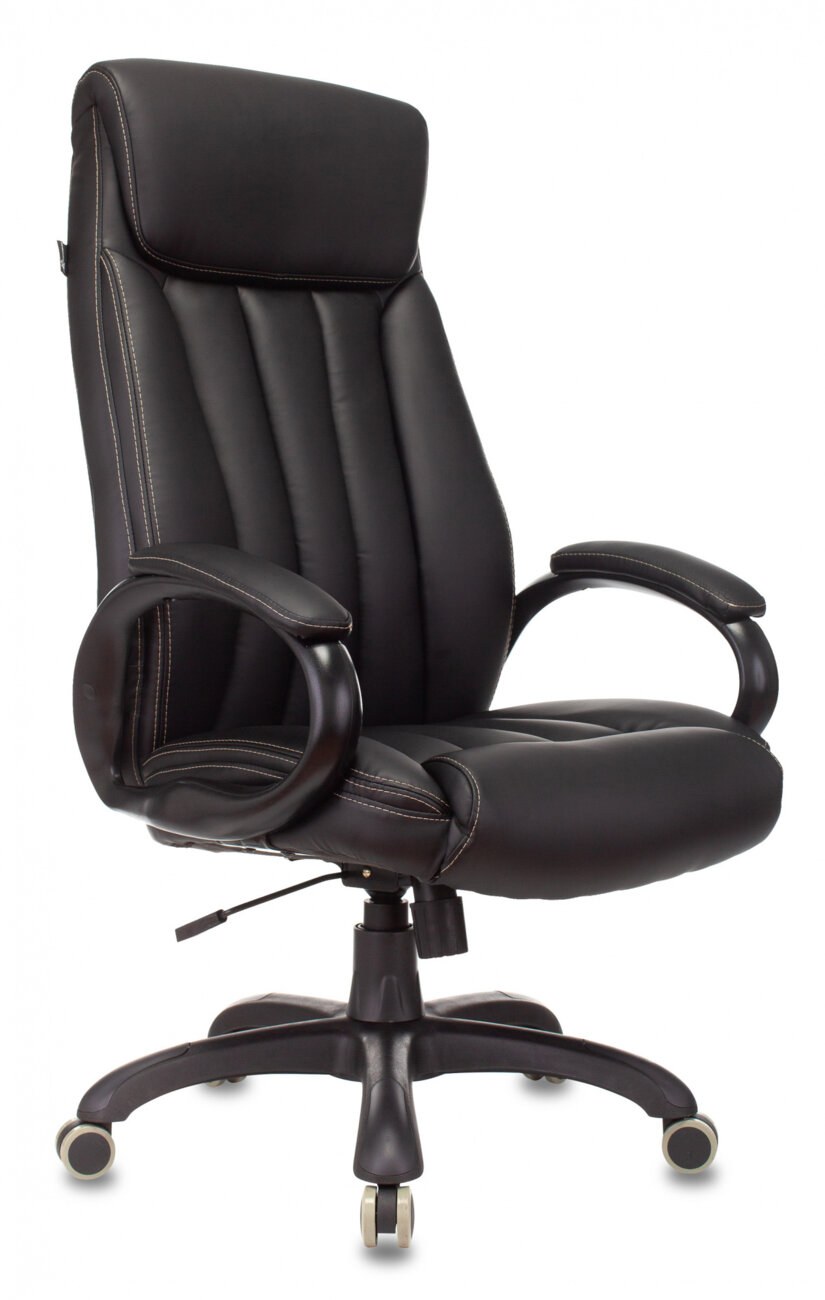 Кресло Бюрократ T-9922N Leather Venge Black черный, экокожа