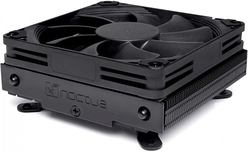 Кулер для процессора Noctua NH-L9i chromax черный, 92 мм, медь, 2500 об/мин, 23.6 дБ, 4 pin PWM, 95 Вт, высота 37 мм