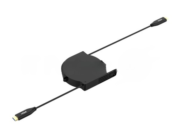 Кабельный ретрактор Wize Pro WRTS-HDMI-RT HDMI, для установки в архитектурный лючок серии WRTS, кабель HDMI 2.0, выдвижение 80 см