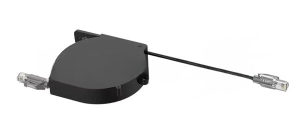 Кабельный ретрактор Wize Pro WRTS-CAT6-RT cat.6 с коннектором RJ45, для установки в архитектурный лючок серии WRTS, выдвижение 80 см