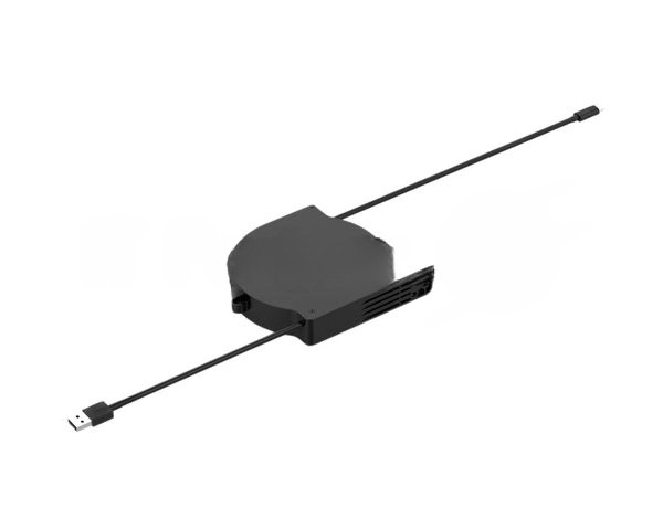 Кабельный ретрактор Wize Pro WRTS-USBC-RT USB type C для установки в архитектурный лючок серии WRTS, выдвижение 80 см