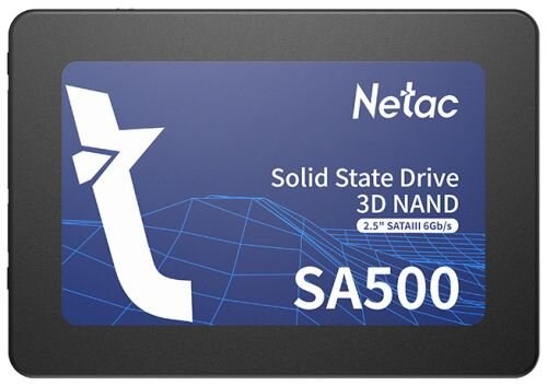 Накопитель SSD Netac SA500, 512Gb, SATA III, 2.5", R/W 520/450