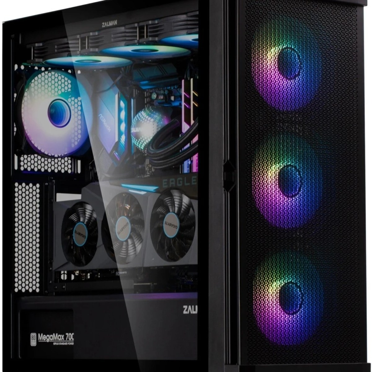Компьютерный корпус ZALMAN Z10 DUO, ATX, BLACK, WINDOW, 2x3.5", 2x2.5", 2xUSB3.0, 1xUSB 3.1 Type-C, FRONT 3x120мм Infinity Mirror ARGb, REAR 1x120мм Infinity Mirror ARGb, replaceable front panel