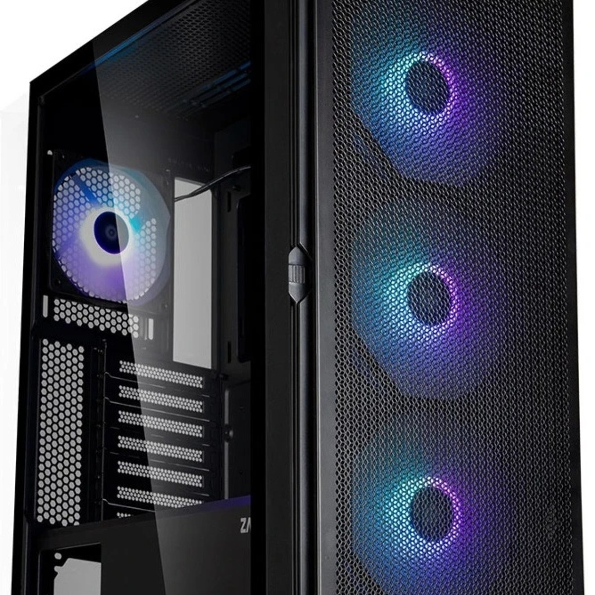 Компьютерный корпус ZALMAN Z10 PLUS, ATX, черный, WINDOW, 2x3.5", 2x2.5", 2xUSB 3.0, 1xUSB 3.1 Type-C, FRONT 3x140мм ARGb, REAR 1x120мм ARGb