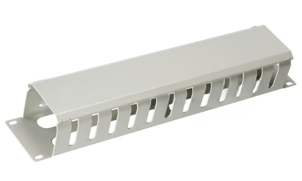 Органайзер кабельный Cabeus JB07-2U-GY 19", 2HU, 90х482х70 мм (ВхШхГ), закрытого типа, для шкафов, серый
