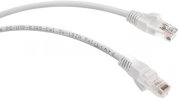 Шнур комм. Cabeus, кат. 5е, неэкр., U/UTP, RJ45/RJ45, LSZH, AWG24, 2м, белый