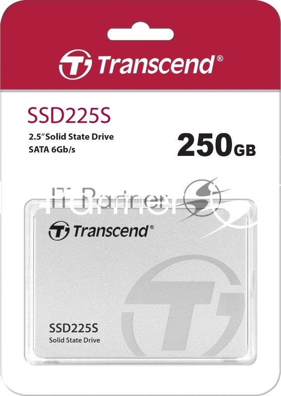 Накопитель SSD 2.5" Transcend 250Gb SSD225S (SATA3, up to 500/330Mbs, 3D NAND, 90TbW, 7мм)