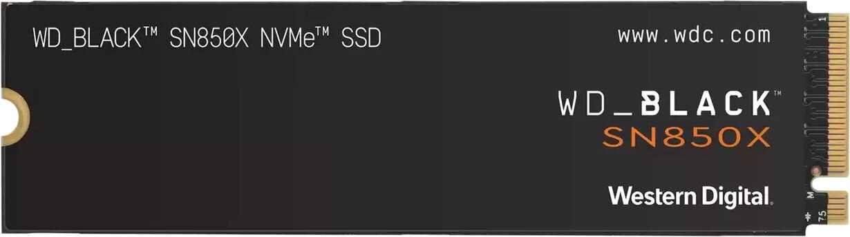 Накопитель SSD WD 1Tb Black SN850X, M.2(22x80мм), NVMe, PCIe 4.0 x4, 3D TLC, R/W 7300/6300Mb/s, IOPs 800 000/1 100 000, TbW 600, DWPD 0.3 (12 мес.)