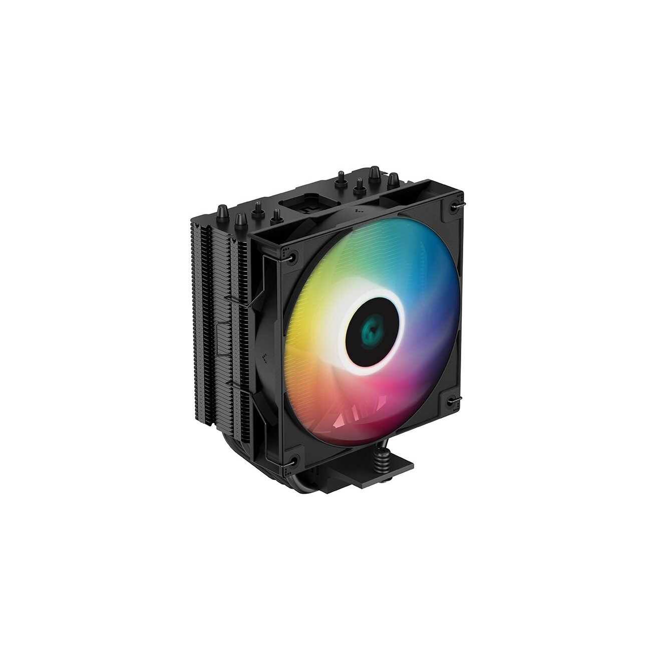 Кулер для процессора DEEPCOOL AG400 BK ARGb черный, 120 мм, алюминий/медь, 2000 об/мин, 31.6 дБ, 4 pin, 220 Вт, 150 мм