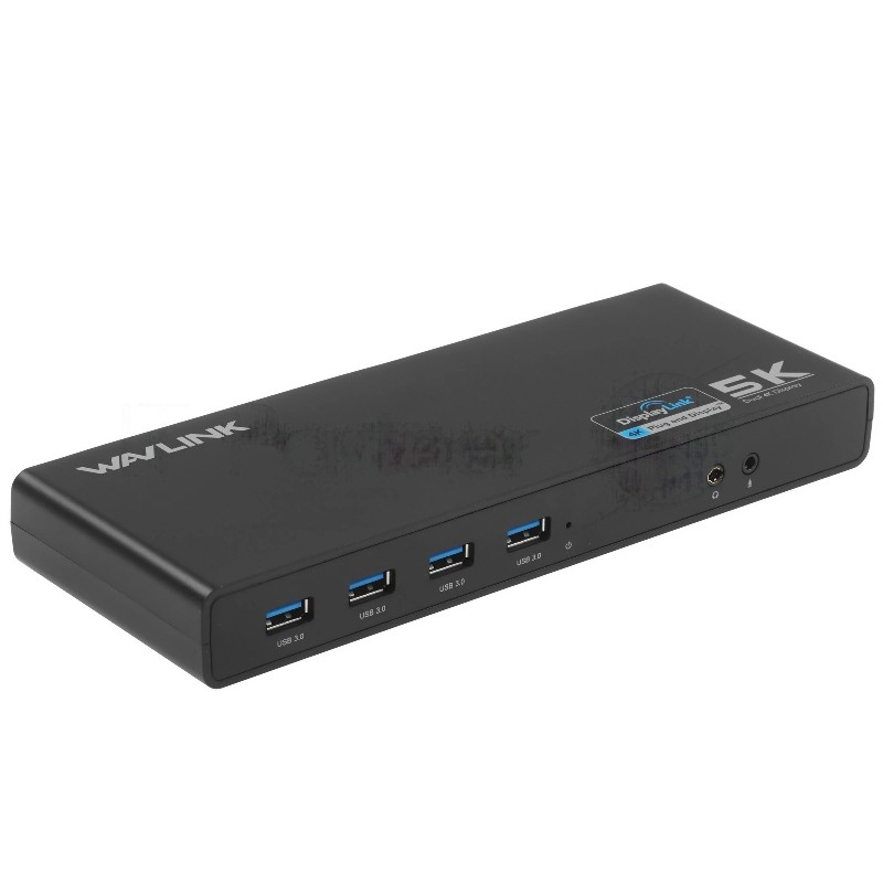 Док-станция WAVLINK WL-UG69DK1, USB Type-C, DisplayPort/HDMI/RJ-45/USB Type-C/Jack 3.5mm, USB
