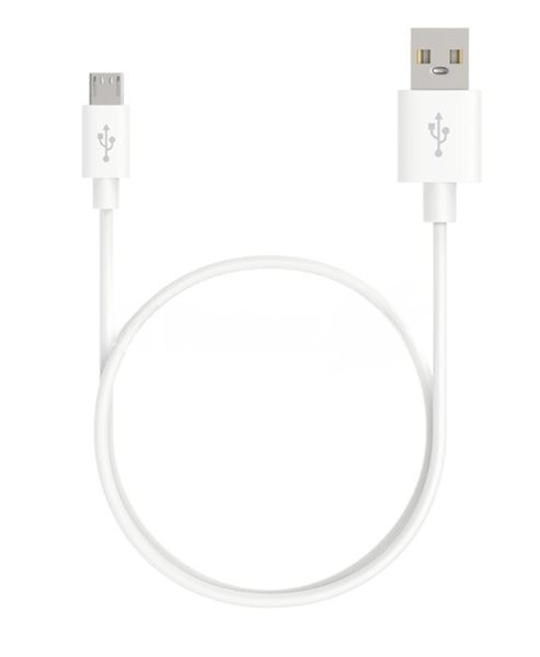 Кабель Maxvi MC-01 white USB-A - microUSB ток макс. нагрузки 2А, макс. напряжение 5V; стандарт USB 2.0; длина 1м, материал PVC, белый