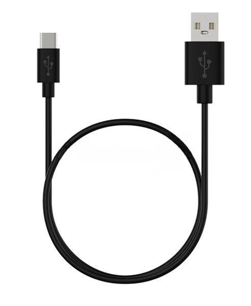 Кабель Maxvi MC-02 UP black USB-A - Type-C, 3A ток макс. нагрузки 3А, макс. напряжение 5V, длина кабеля 1м, материал PVC, черный