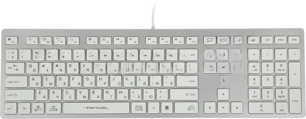 Клавиатура проводная A4Tech Fstyler FX50, USB, белый