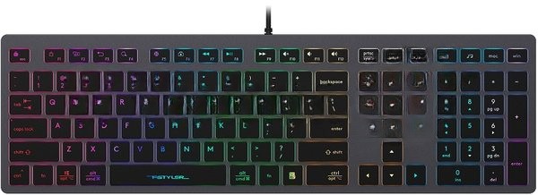 Клавиатура A4Tech Fstyler FX60H проводная, USB Type-A, серый