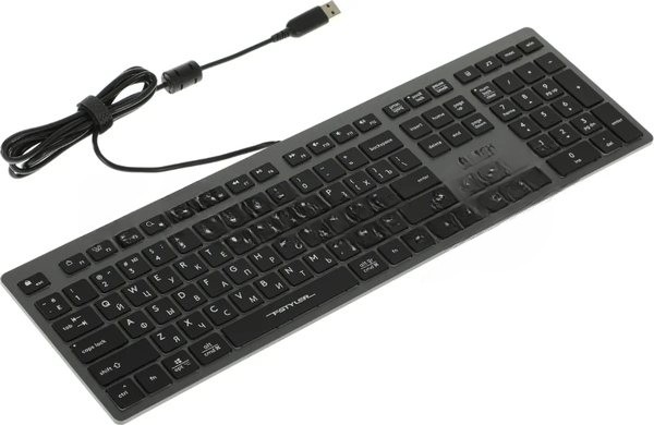 Клавиатура проводная A4Tech Fstyler FX60H, USB, серый/белый