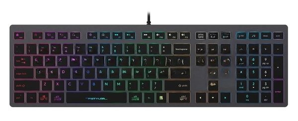 Клавиатура проводная A4Tech Fstyler FX60, USB, серый
