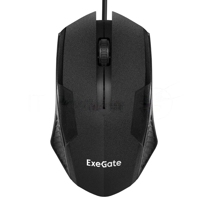 Мышь проводная ExeGate SH-9025 OEM черный, 1000 dpi, USB, кнопки - 3