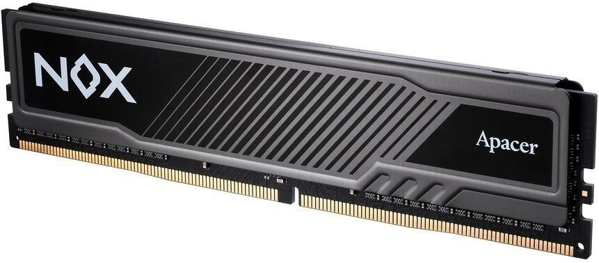 Оперативная память Apacer Nox, DDR4, 16GB (1x16 GB), 3200 MHz, CL16, DIMM, радиатор, черный