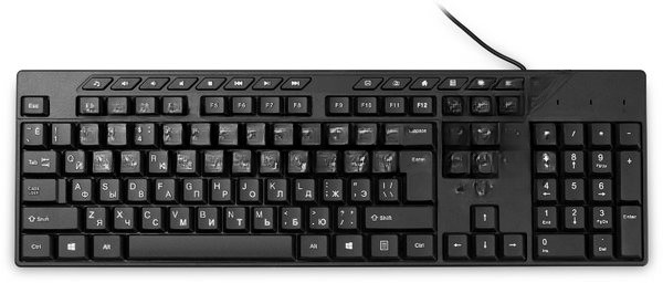 Клавиатура Oklick 125M проводная, USB Type-A, чёрный