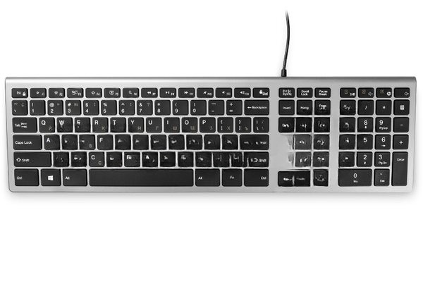 Клавиатура Oklick 890S проводная, USB Type-A, серый